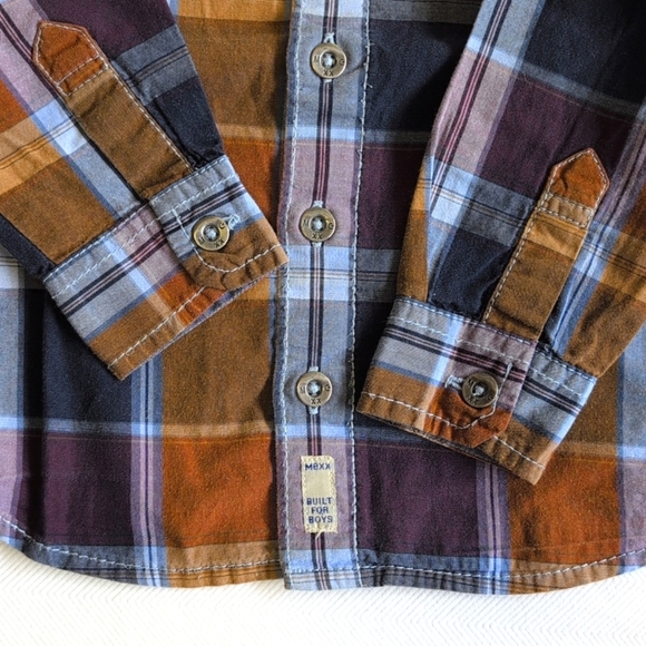 mexx plaid shirt & denim jeans matching outfit set 12-18 months baby toddler boy - Picture 8 of 16